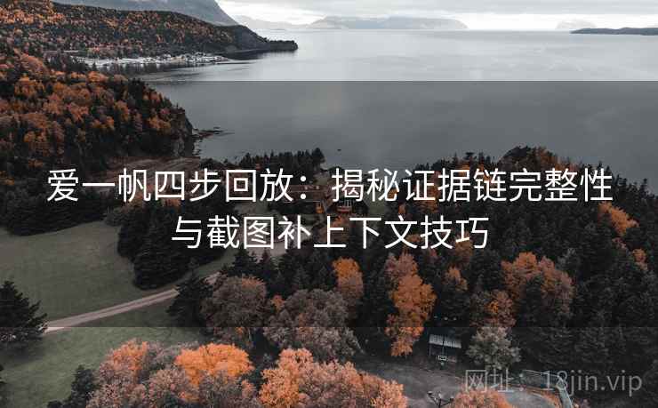 爱一帆四步回放:揭秘证据链完整性与截图补上下文技巧 爱一帆四步回放:揭秘证据链完整性与截图补上下文技巧